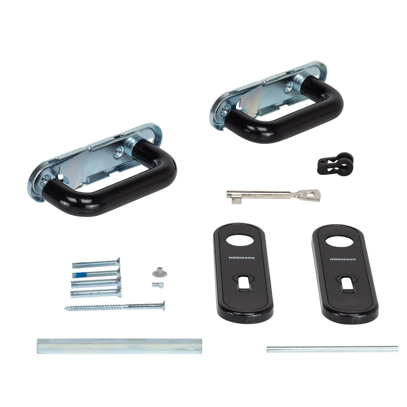 HÖRMANN D-110 Drückergarnitur U-Form Kurzschild schwarz, TS 40–66