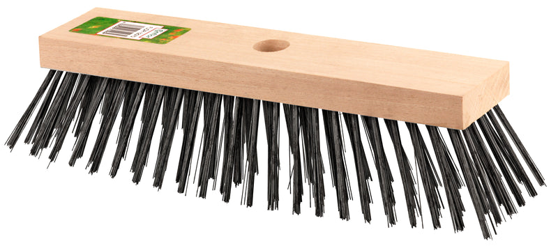 CONNEX Straßenbesen mit Stahldraht-Borsten, Außen, Riegelbreite 29 cm