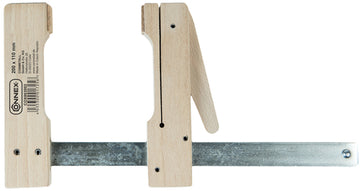 Conmetall Meister Holz-Klemmzwinge 200 x 110 mm, glanzverzinkt mit Korkauflage