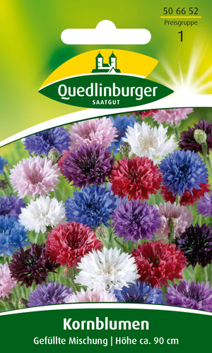 Quedlinburger Saatgut Kornblume gefüllte Mischung, Blumensamen (einjährig)