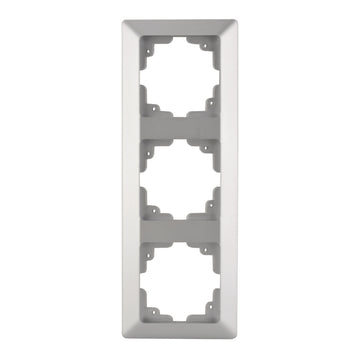 UNITEC LeMans Serie 603 Abdeckrahmen 3-fach silber für Unterputz