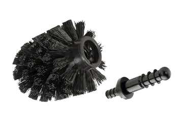 WENKO Ersatzbürstenkopf schwarz mit Adapter, Kunststoff, 1 Stück