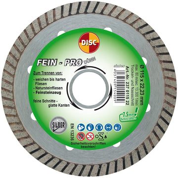 DISC Diamanttrennscheibe Fein-Pro für Fliesen