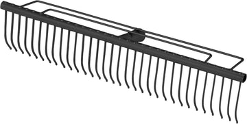 MEISTER Rasenrechen mit Stahlzinken, pulverbeschichtet, 71 cm Arbeitsbreite