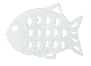 WENKO Antirutsch-Sticker Fisch 6er Set, weiß, für Badewanne & Dusche