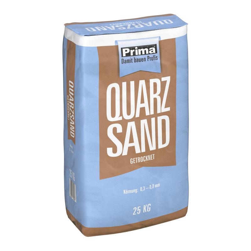 PRIMA Quarzsand getrocknet 0,3–0,8 mm beige im Papiersack 25 kg