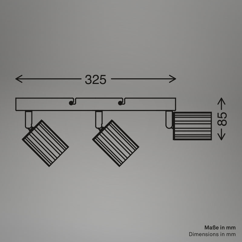 BRILONER Leuchten Riffle LED Spot coffee, 3xGU10 (exkl. LM)