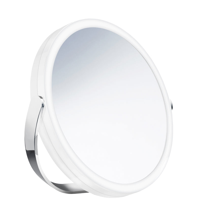 Smedbo Outline Living Reise-/Kosmetikspiegel, weiß, 18 cm Durchmesser
