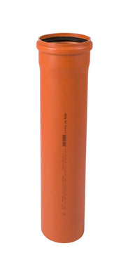 Ostendorf Kunststoffe KGEM Abwasserrohr mit Muffe DN 125, orangebraun
