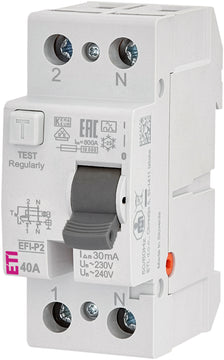 INTER-UNION Fehlerstrom-Schutzschalter 2-polig 40 A, 30 mA