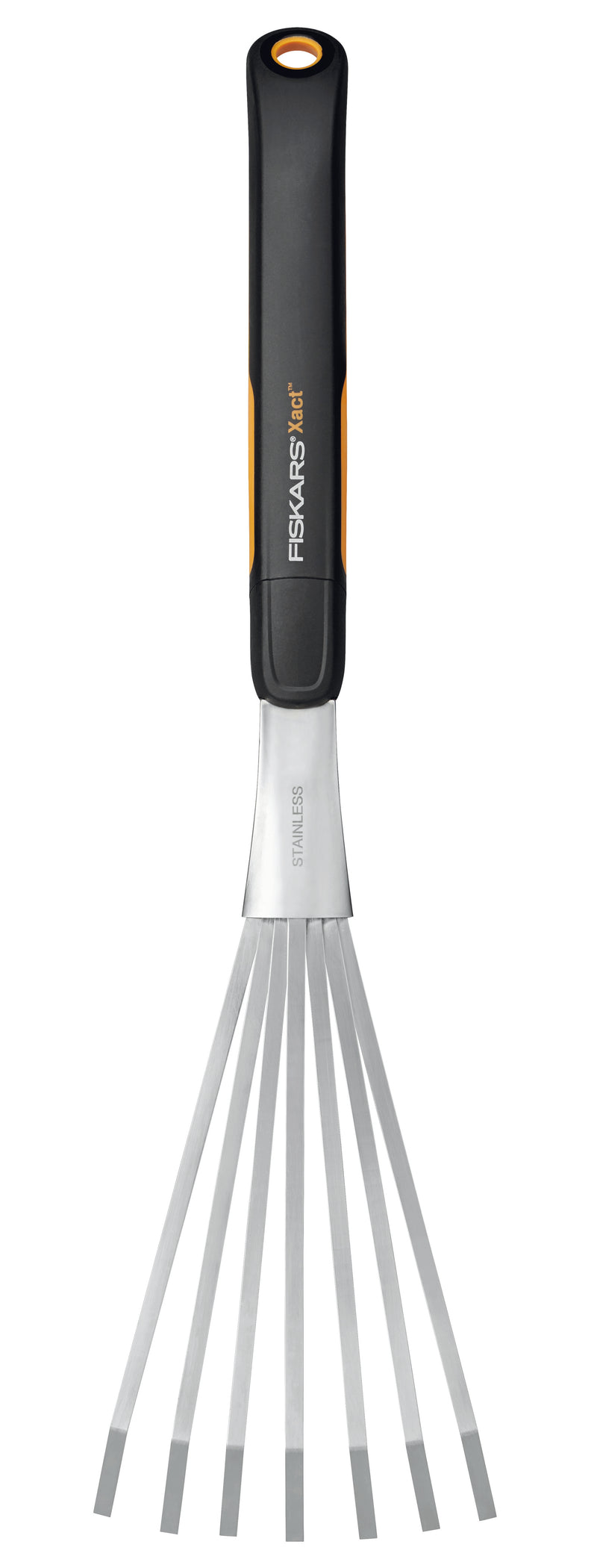 Fiskars Xact Handrechen mit Edelstahlzinken, 12,5 cm Arbeitsbreite