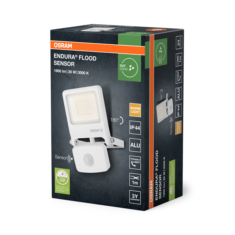 LEDVANCE ENDURA Flood PCR S Flutlicht 20W weiß 1800lm 3000K IP44