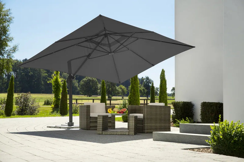 Schneider Schirme Rhodos Grande Ampelschirm in Anthrazit/Anthrazitgrau, 300x400 cm