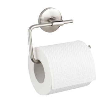 WENKO Cuba Toilettenpapierhalter ohne Deckel matt, silber, 24258100