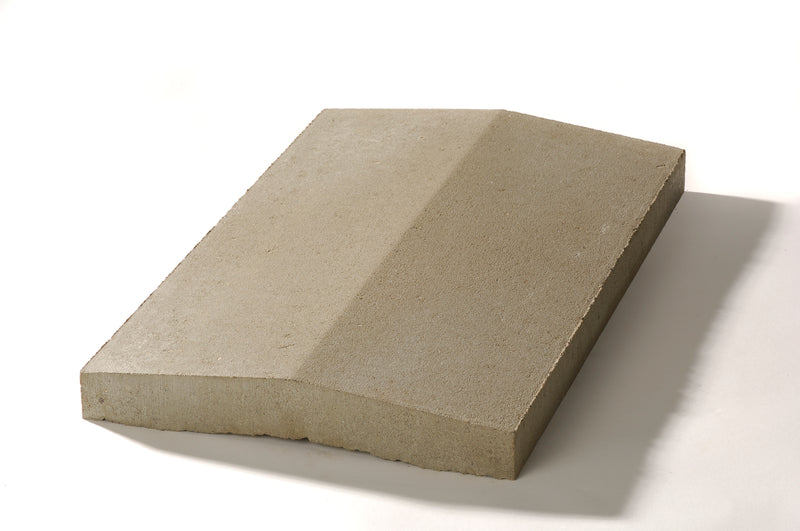 WESERWABEN Mauerabdeckplatte Satteldach anthrazit, glatt 49x25 cm