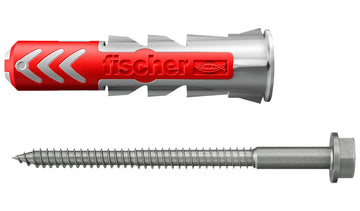fischer DuoPower Universaldübel 10x50 S A4 K (2 Stück) aus Nylon/Kunststoff