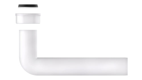 Schütte Abgangsbogen KST 1 1/2" IG, 235 mm x 40 mm, weiß