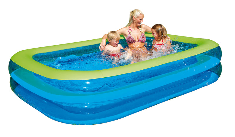 VEDES Family Pool Planschbecken blau, eckig, 262 x 175 x 50 cm