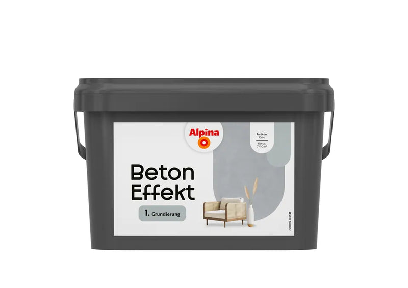 ALPINA Effekt Farben Beton Effekt Grundierung, 2,5 l Eimer