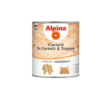 ALPINA Klarlack für Parkett & Treppen seidenmatt, farblos