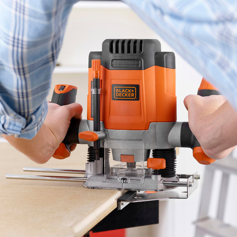 STANLEY Black & Decker Elektronik-Oberfräse KW1200E-QS, 1.200 W