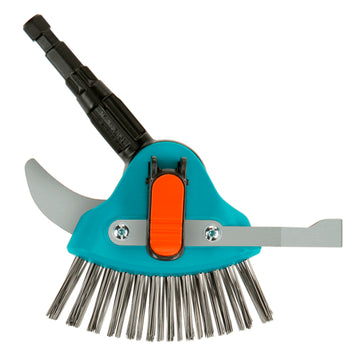 GARDENA combisystem 3in1 Fugenreiniger – Fugenbürste mit Edelstahl-Messer