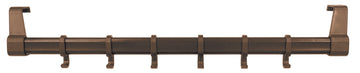 HSI Türgarderobe aus Kunststoff, weiß, 590 mm, mit 6 Haken