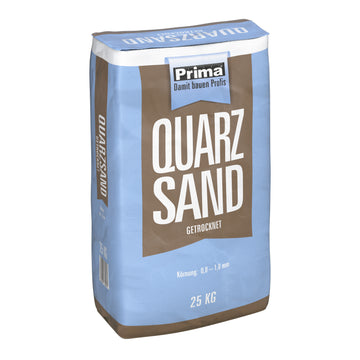 PRIMA Quarzsand, getrocknet 0,8–1,6 mm im 25-kg Papiersack