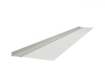 Baukom Abschlussprofil PVC mit Gewebe 10 mm, 2 m (WDVS)