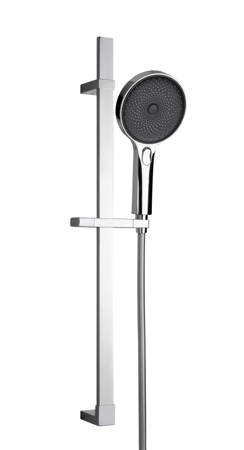 WENKO Softwater Brausegarnitur chrom, silberfarben, Höhe bis 68 cm
