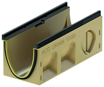 ACO PowerDrain Rinne V150G Typ 5.1 aus Polymerbeton mit Gusskante