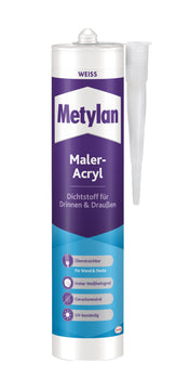 Metylan Maler-Acryl Dichtstoff weiß, 300 ml für Innen & Außen