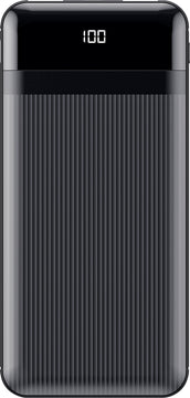Schwaiger Powerbank schwarz, 10.000 mAh mit 2x USB und LED