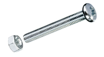 HSI Gewindeschrauben verzinkt M3×25 mm mit Muttern DIN 7985, 12 Stück
