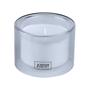 Schöner Wohnen Duftkerze Cotton M im Glas, blau, Ø 9,5 cm, 7 cm