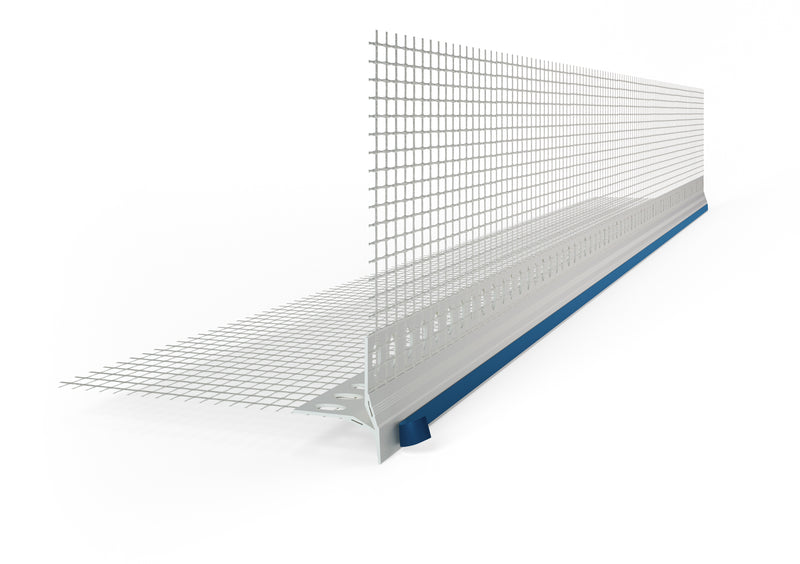 Baukom Tropfkantenprofil PVC mit sichtbarer Kante, 2 m (WDVS)