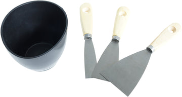 Conmetall Meister Gipserset mit 3 Spachteln (Holzgriff)