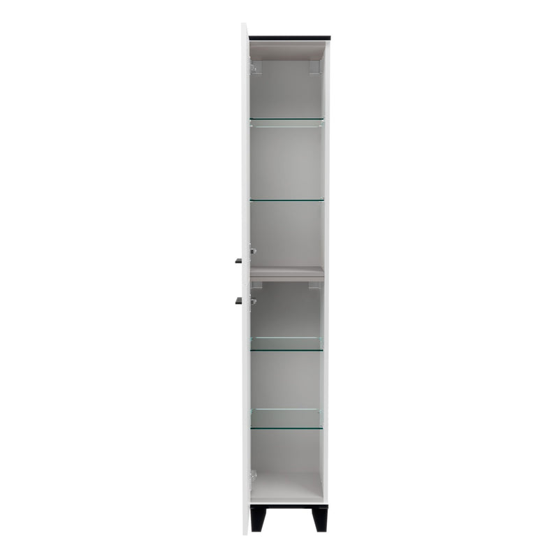 Fackelmann TE-A Hochschrank, weiß, 2 Türen, 30,0x175,0x32 cm
