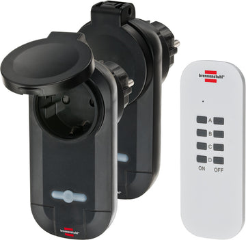 brennenstuhl Funkschalt-Set RC CE1 0201 mit 2x IP44 Empfänger, schwarz