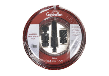 GardenSun Schlauch-Set gelb, Gartenschlauch 1/2" mit 20 m