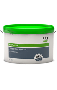 P&T Topolit Bitumenfix Reparaturasphalt grün, 25 kg Deckel 0–5 mm