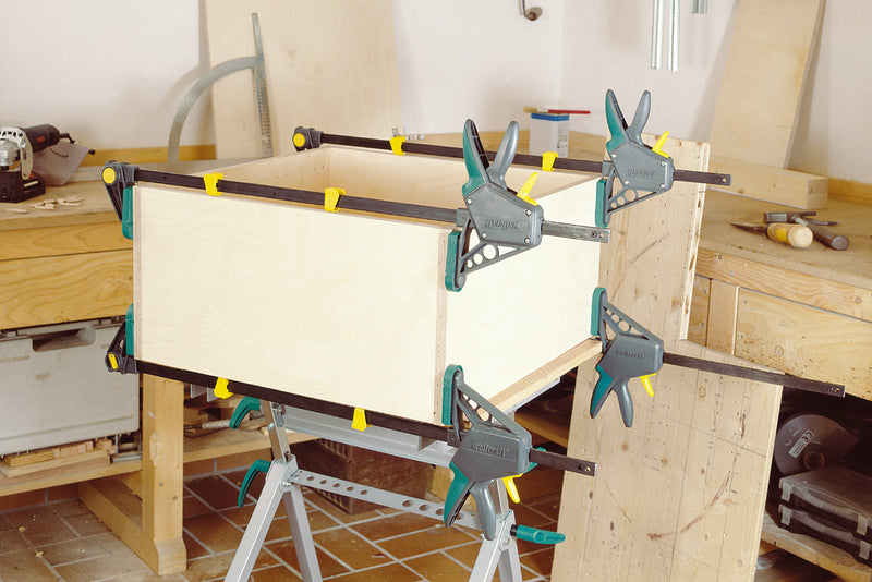 Wolfcraft PRO Einhand-Klemmzwinge schwarz/türkis, 100–700 mm