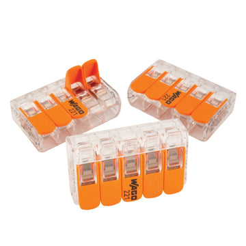 UNITEC Wagoklemme Verbindungsklemme 5-polig für 0,20–4,00 mm²