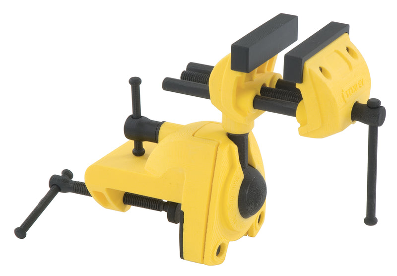 STANLEY Multiachsen Schraubstock gelb mit Spannbreite 70 mm