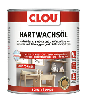CLOU Hartwachs-Öl antibakteriell farblos für innen, 0,75 l
