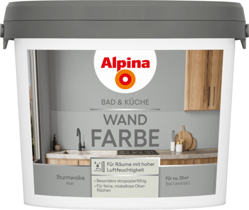 Alpina Bad & Küche Wandfarbe für Bad & Küche (matt)