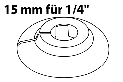 Schütte PP Heizungs-Rosette 15x10 mm, Kunststoff weiß