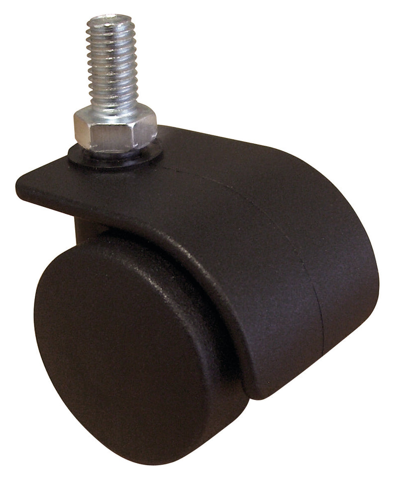 HSI Doppel-Möbelrolle Kunststoff schwarz Ø35 mm, Traglast 70 kg
