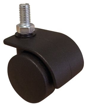 HSI Doppel-Möbelrolle Kunststoff schwarz Ø35 mm, Traglast 70 kg
