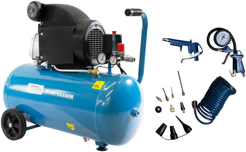 Güde Kompressor 301/10/50 12-tlg mit 50 l Behältervolumen